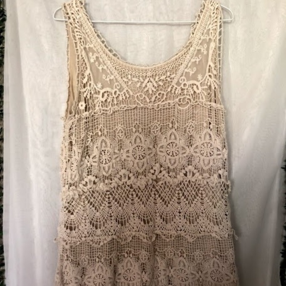 Light Beige Lace Dress